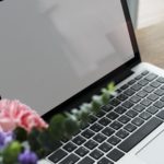 laptop on table